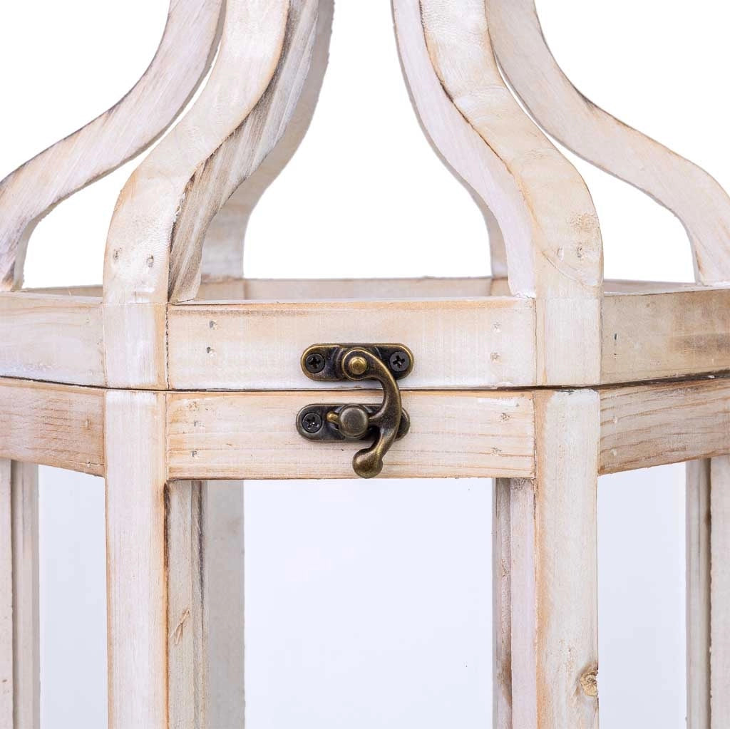 Lanterna in legno 21x19x51h cm