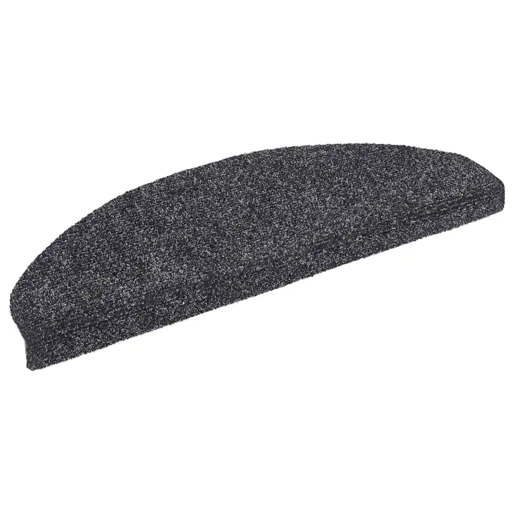 Tappetini per scale autoadesivi 30 pz 65x21x4 cm Grigio scuro Semicircolari Grandi 3365656