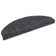 Tappetini per scale autoadesivi 30 pz 65x21x4 cm Grigio scuro Semicircolari Grandi 3365656