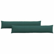 Cuscini da Divano 2 pz | Cuscini per sedie Verde Scuro 200 x 40 cm Tessuto