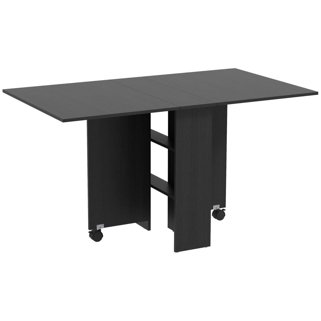 Tavolo Pieghevole per 6 Persone con Ruote ¨C Minimal ¨C Nero