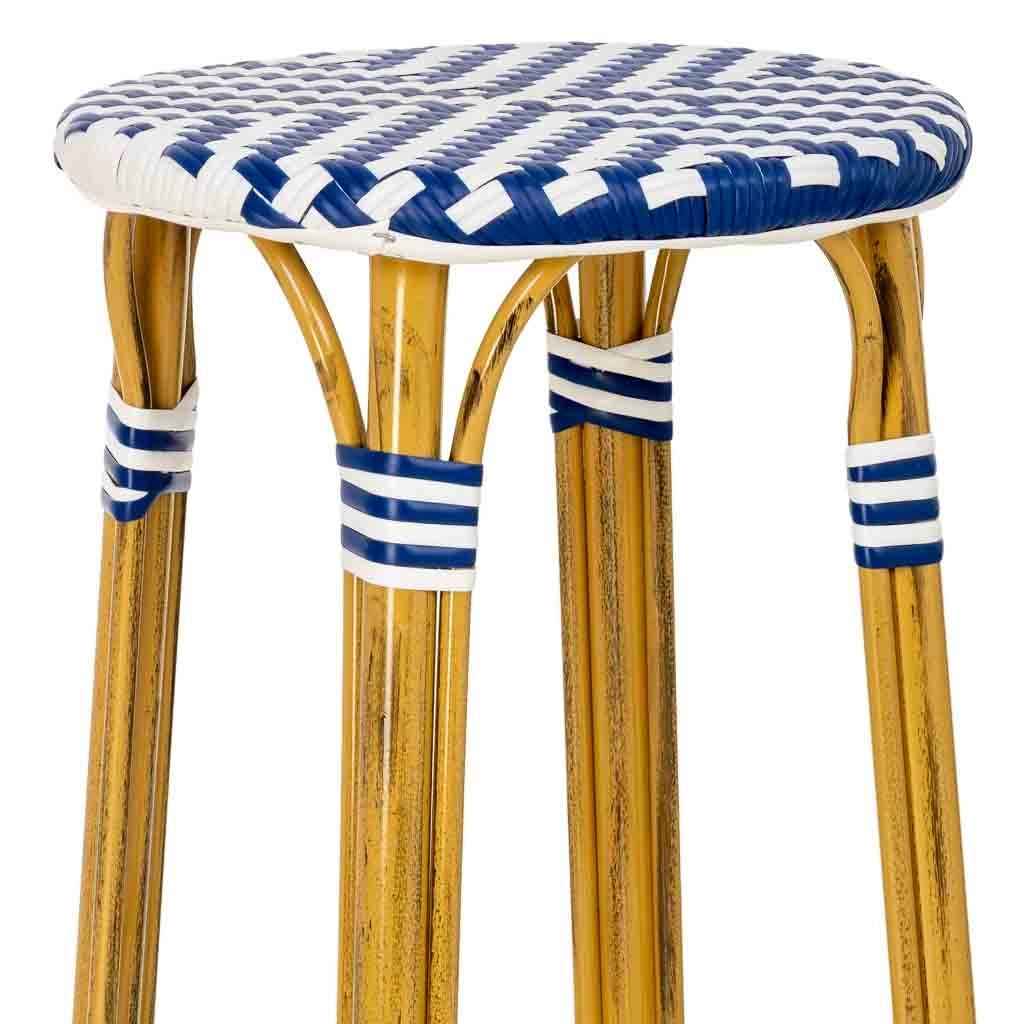 Sgabello da bar in rattan marrone 42x42x75h cm