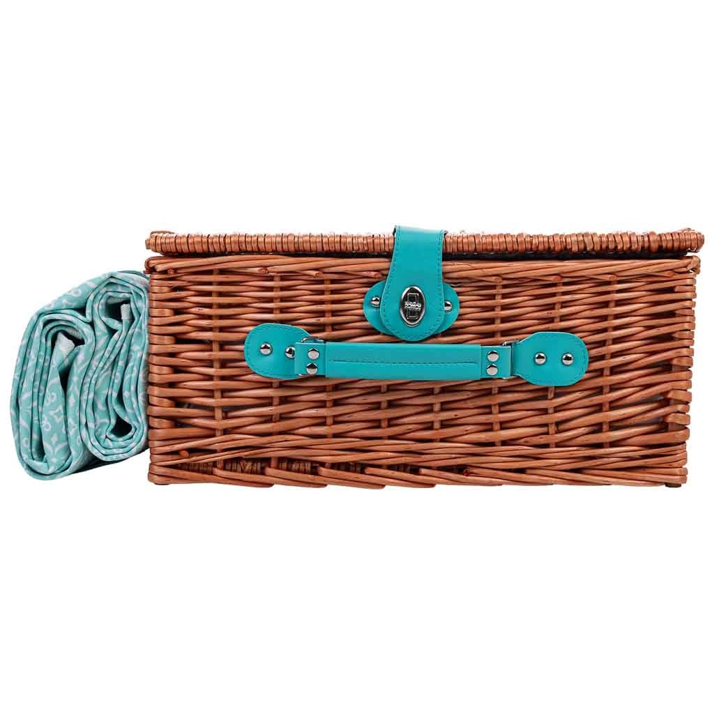 Cestino da picnic per 4 persone, marrone, 44x30x20h cm
