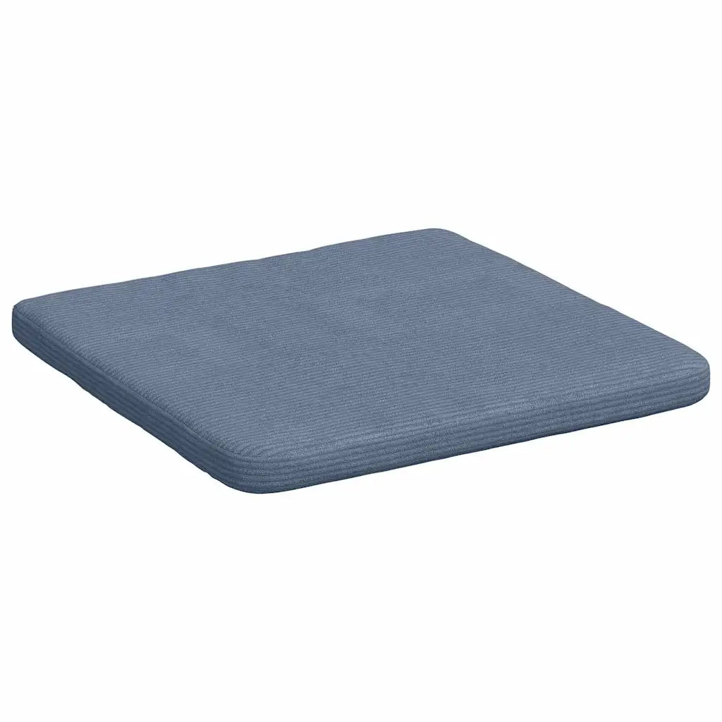 Cuscini per Seduta 4 pcs Blu 40 x 40 x 3 cm Tessuto in Cords 42015227