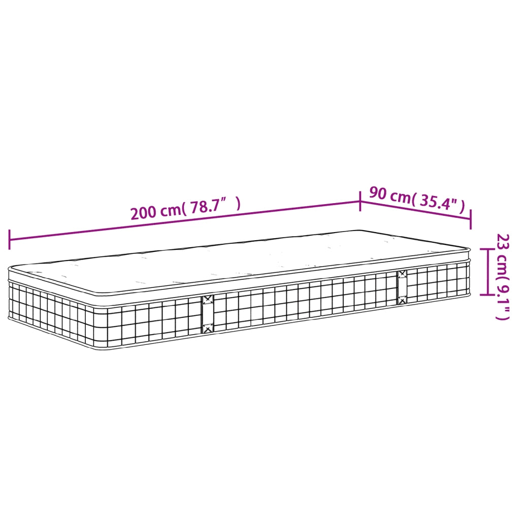 Materasso a Molle Bonnel Medio 90x200 cm 372940