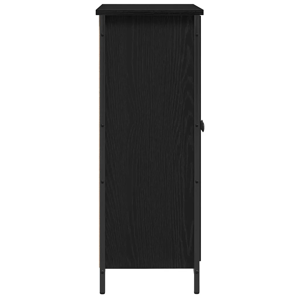 Credenza Rovere Nero 70 x 30 x 80 cm Legno multistrato 862975