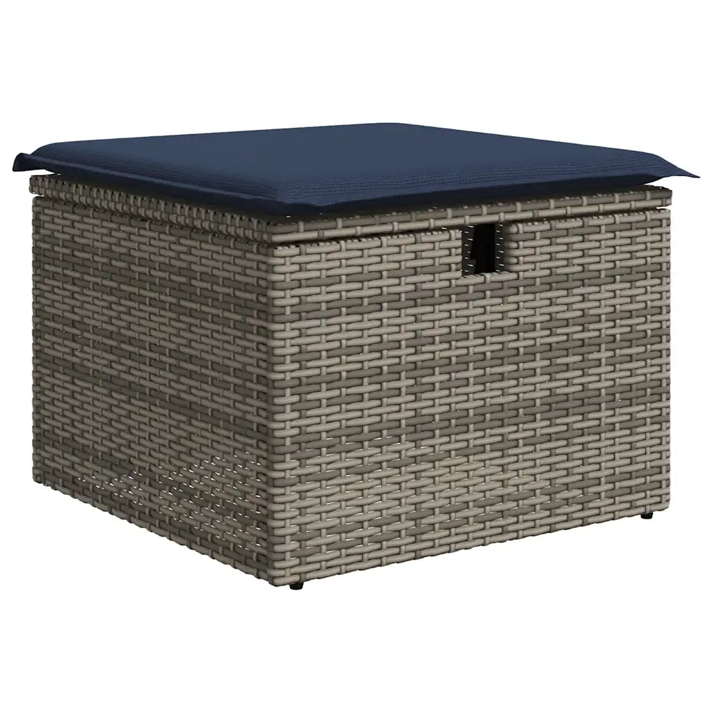 Set Divano da Giardino 8 pz con Cuscini Grigio in Polyrattan 3325317