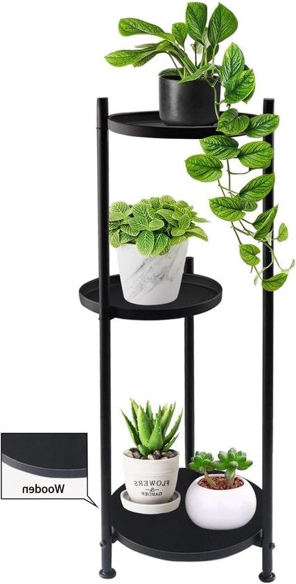 Supporto per piante a 3 livelli in metallo - 80 cm - per soggiorno e balcone.