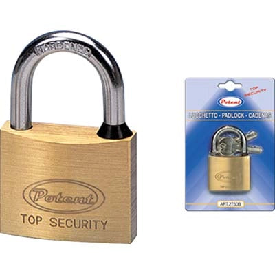LUCCHETTO 2700B POTENT - OTTONE ARCO CROMATO CHIAVI 2 MM 30- 12 pezzi