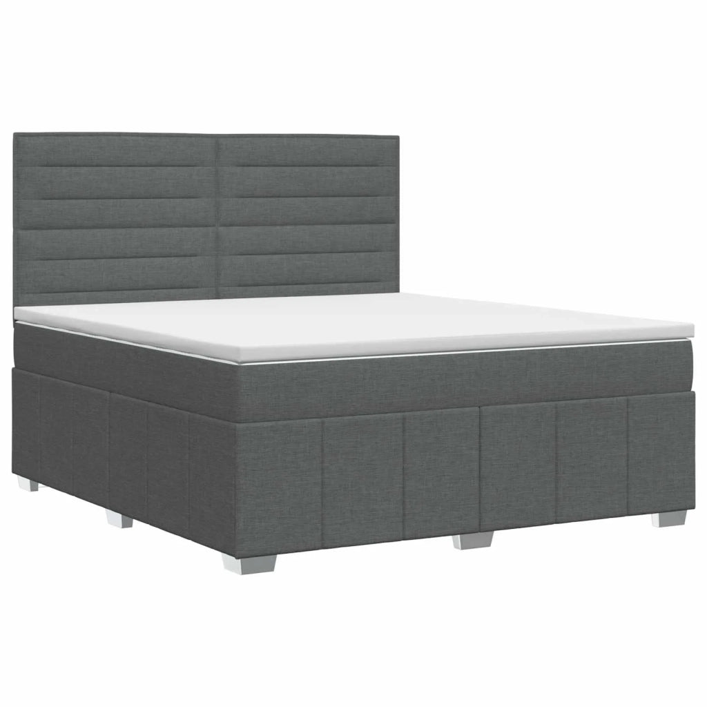 Letto box spring con materasso Grigio Scuro 160 x 200 cm 3454170