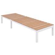 Lettino Prendisole in Alluminio e WPC Marrone 42868