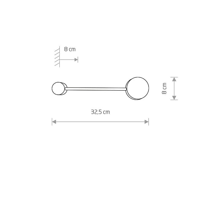 Applique LED ORBIT bianca in metallo Nowodvorski 7803