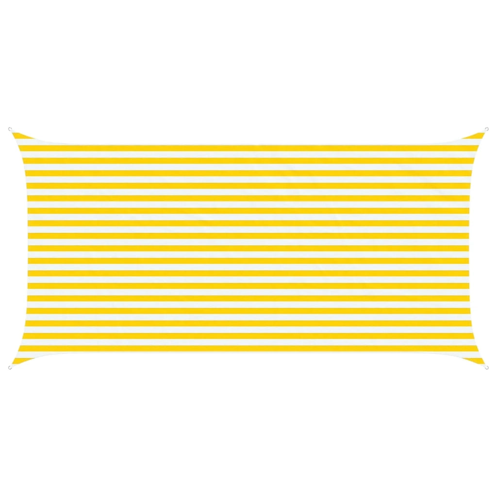 Vela da ombra solare Giallo e Bianco 5 x 2,5 m 42031068