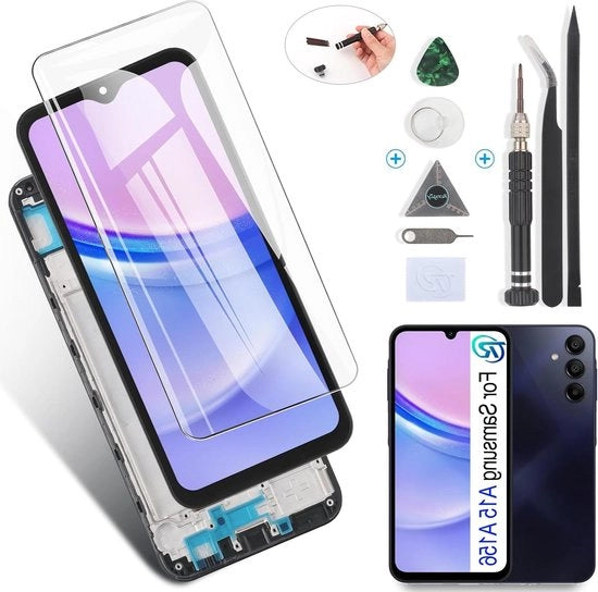 Display LCD per Samsung Galaxy A15 - Touchscreen Digitizer - Nero con Frame.