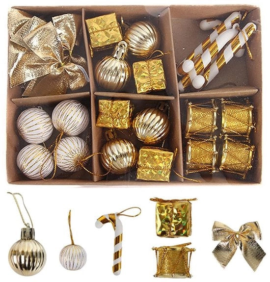 Set di 24 Mini Sferette Decorative per Albero di Natale