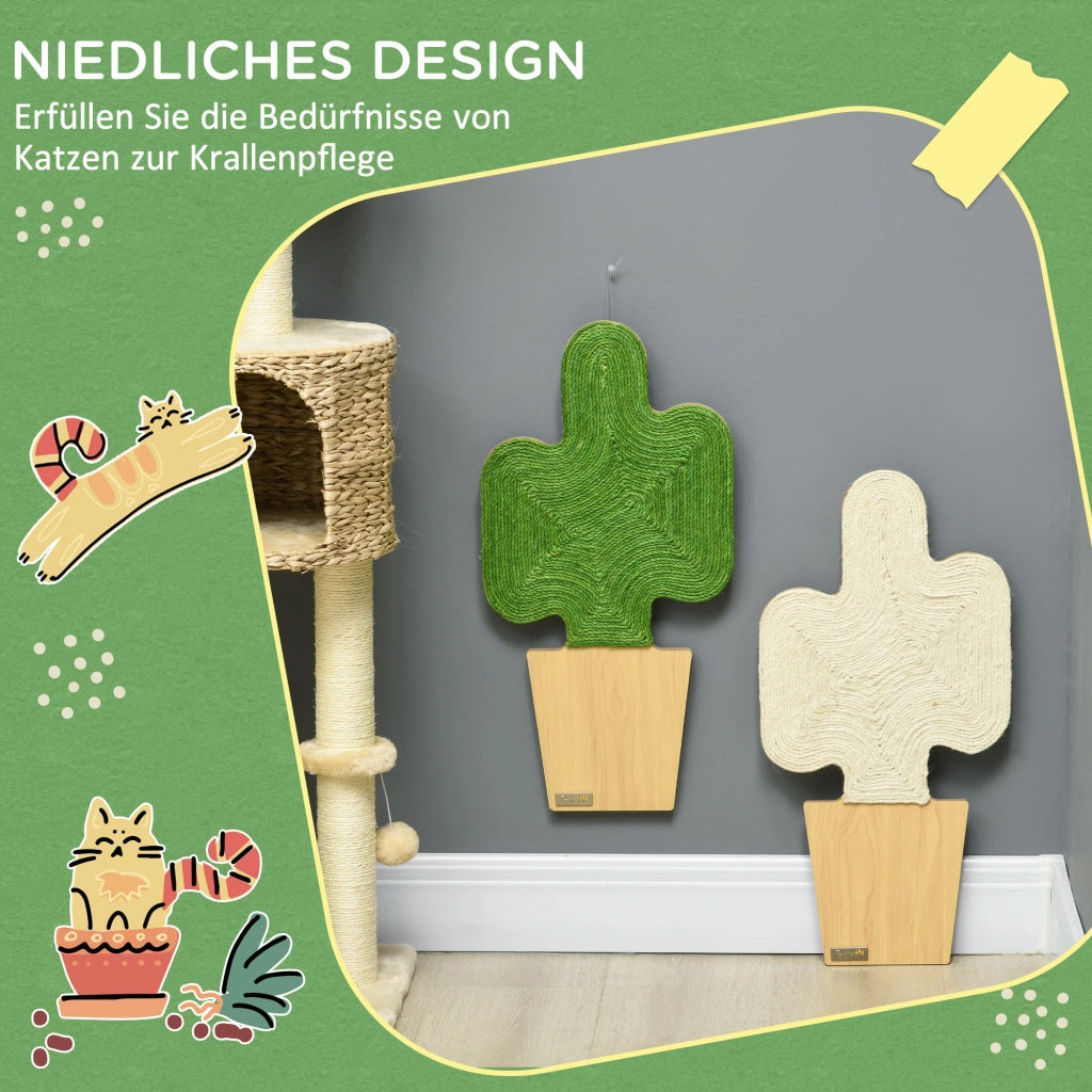 Tiragraffi da Parete Cactus ¨C Xylo ¨C 30x60 cm Rovere Bianco Verde