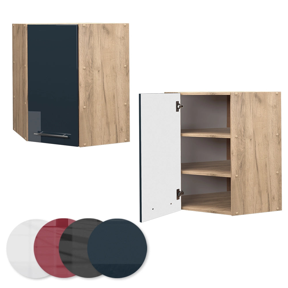 Mobile angolare da cucina Fame-Line Antracite lucido/Rovere dorato 57 cm Vicco