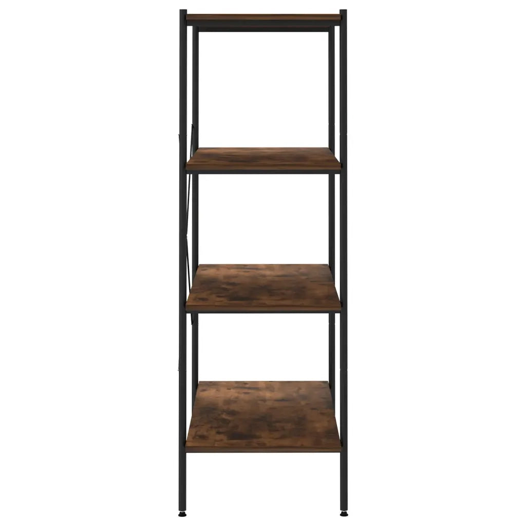 Scaffale con 4 Mensole Nero e Naturale 80x40x130 cm 336345