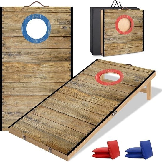 Set di Cornhole da gioco 6 x 0,3 m con 6 cuscini e borsa portatile