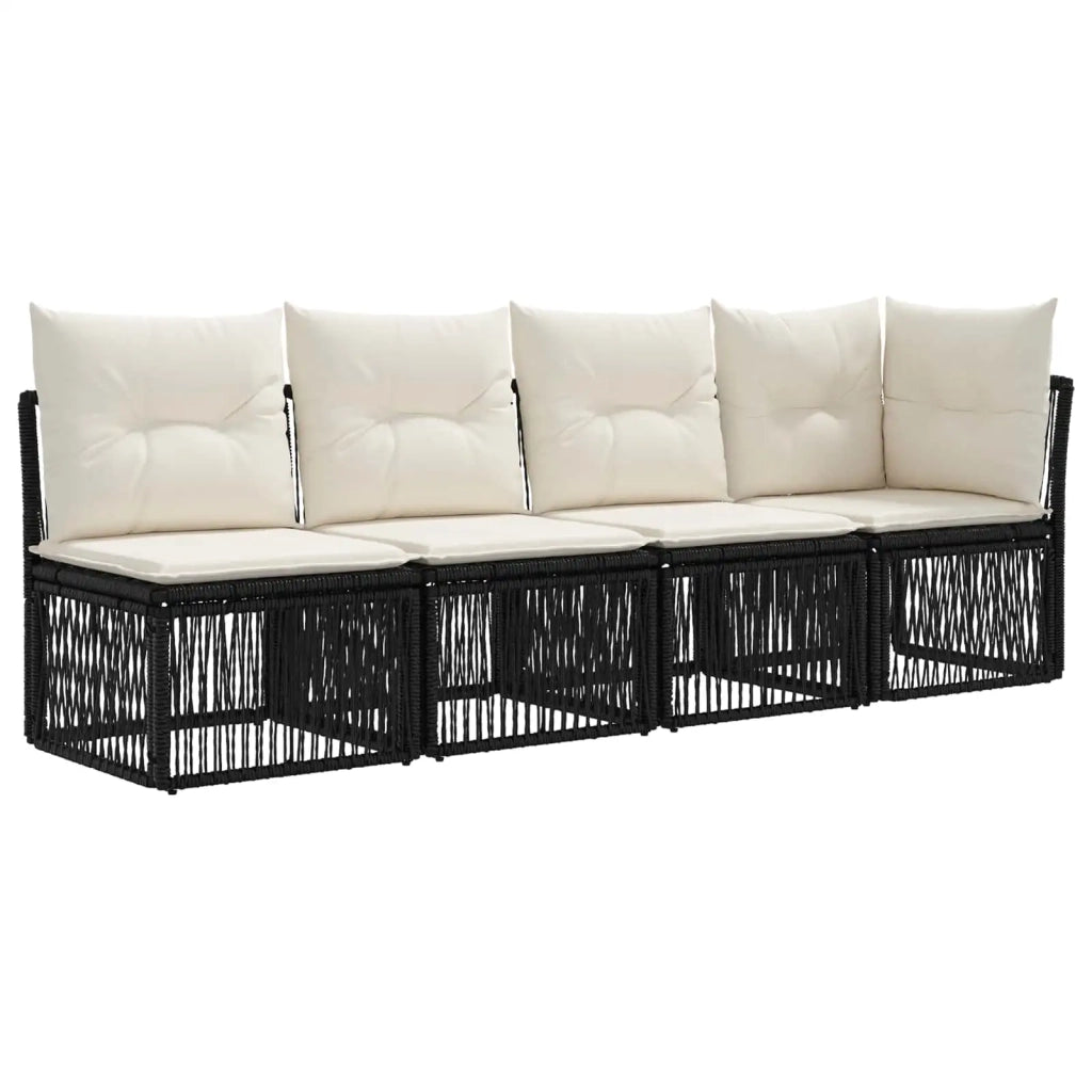 Set Divano da Giardino 12 pz Nero polyrattan 3434380