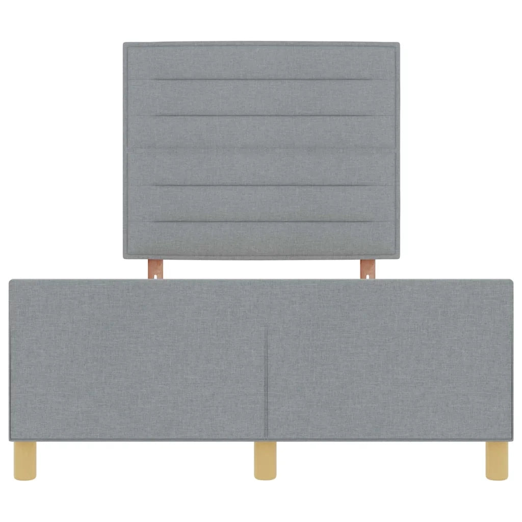 Struttura del letto Grigio chiaro 140 x 190 cm Tessuto
