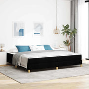 Letto a molle con materasso Nero 200 x 200 cm Tessuto 3398593