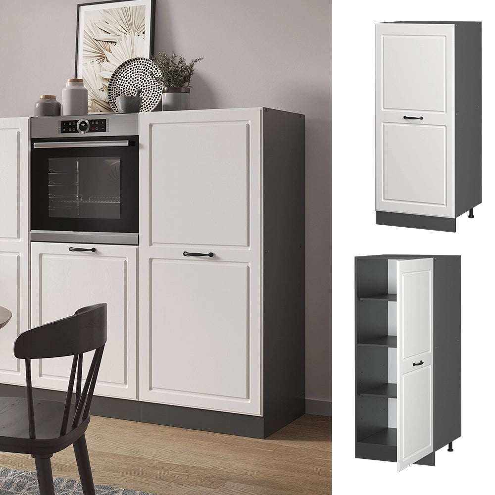Mobile cucina dispensa R-Line Bianco rustico/Antracite 60 cm Vicco