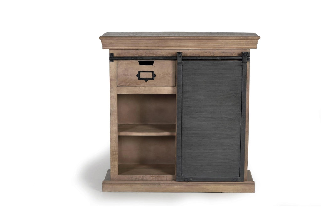 Credenza con 1 anta scorrevole e 2 cassetti