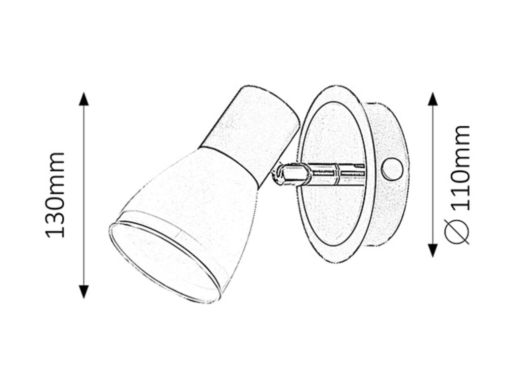 Applique Rabalux Ati 5976 nera E14 con interruttore