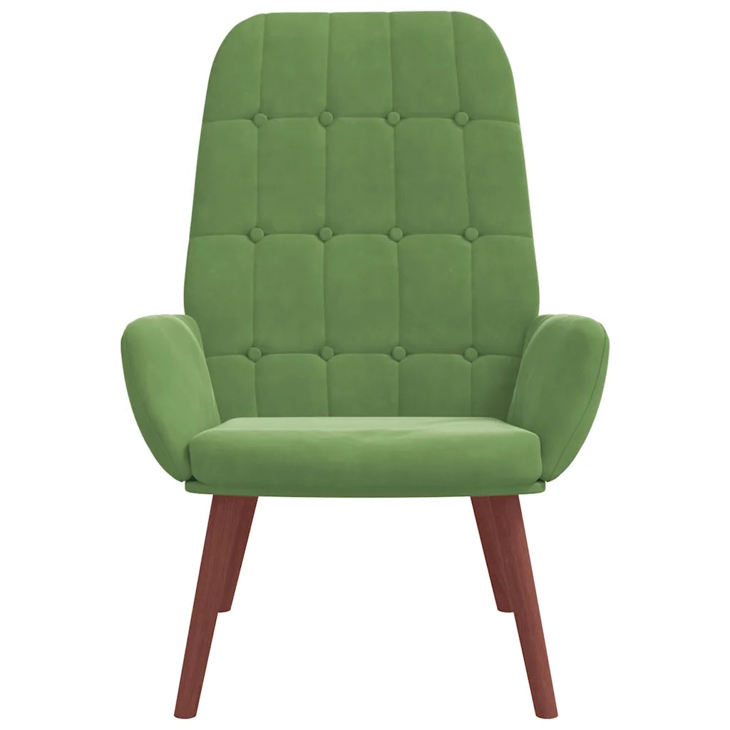 Sedia Relax Verde Chiaro in Velluto 4102635