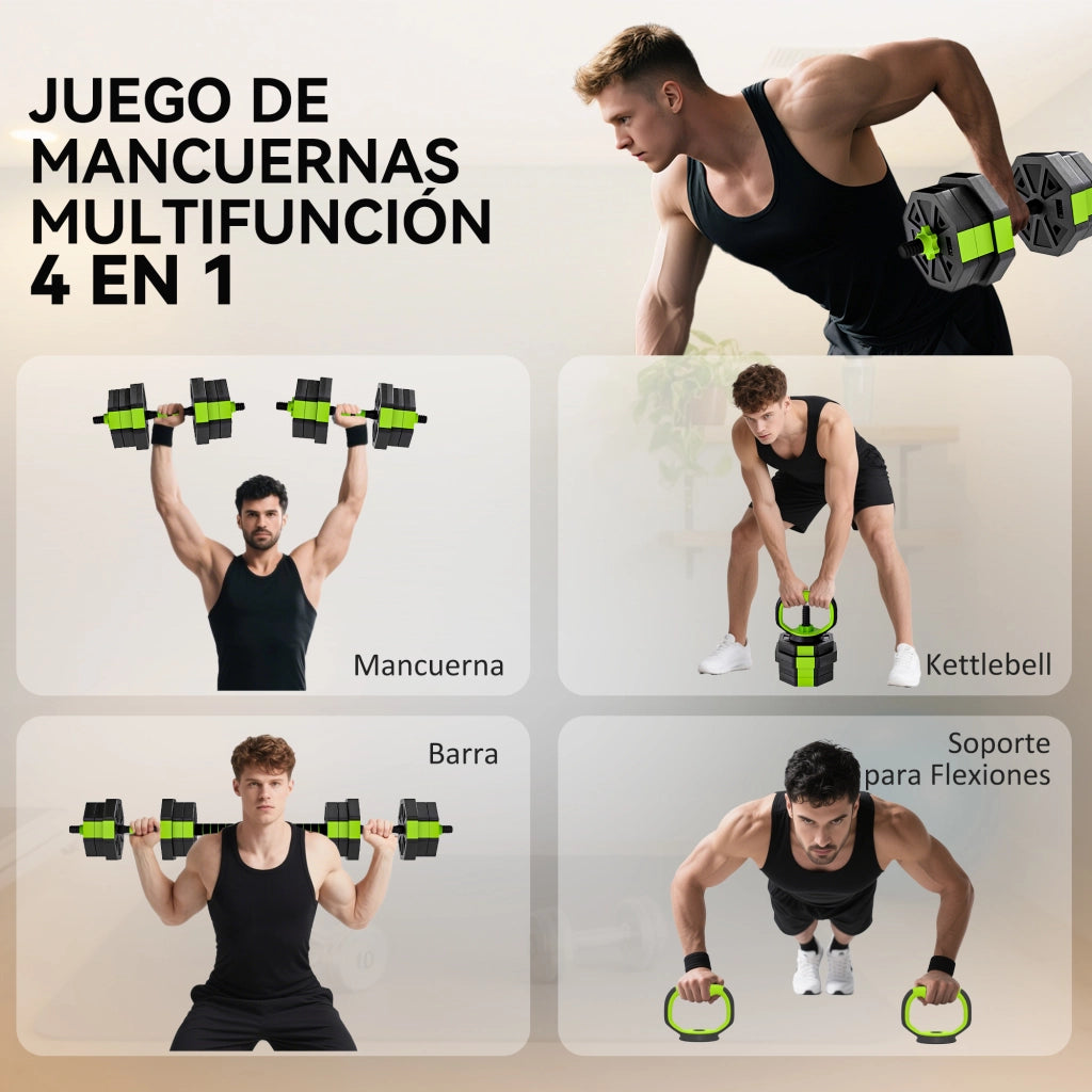 Set di manubri regolabili 20 kg ¨C Minimal ¨C per casa e palestra