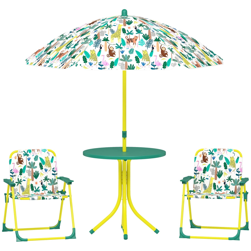 Set tavolo e sedie bambini ¨C zephmum ¨C 4 pezzi, verde