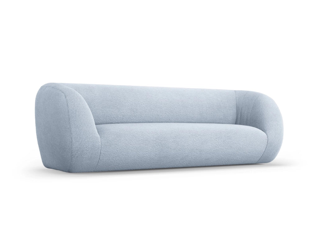Cosmopolitan Design - Divano "Essen" 3 posti in bouclé azzurro 
