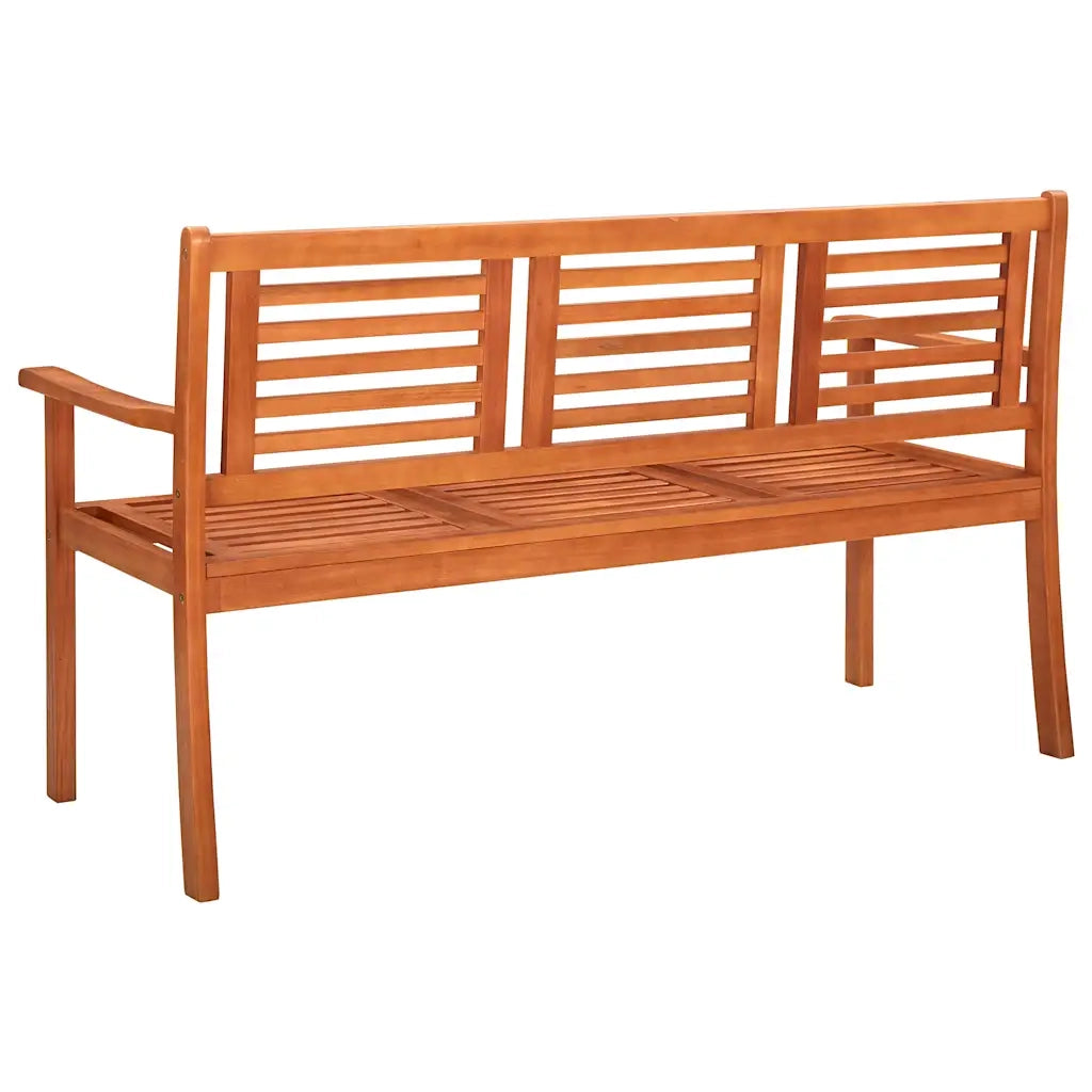 Panchina da Giardino 3 Posti e Cuscino 150cm Massello Eucalipto 3060997