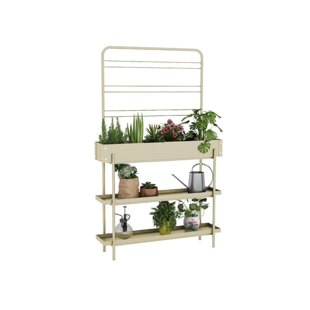 FIORIERA AVANA 96X24XH155CM 3 PIANI CON GRIGLIA.