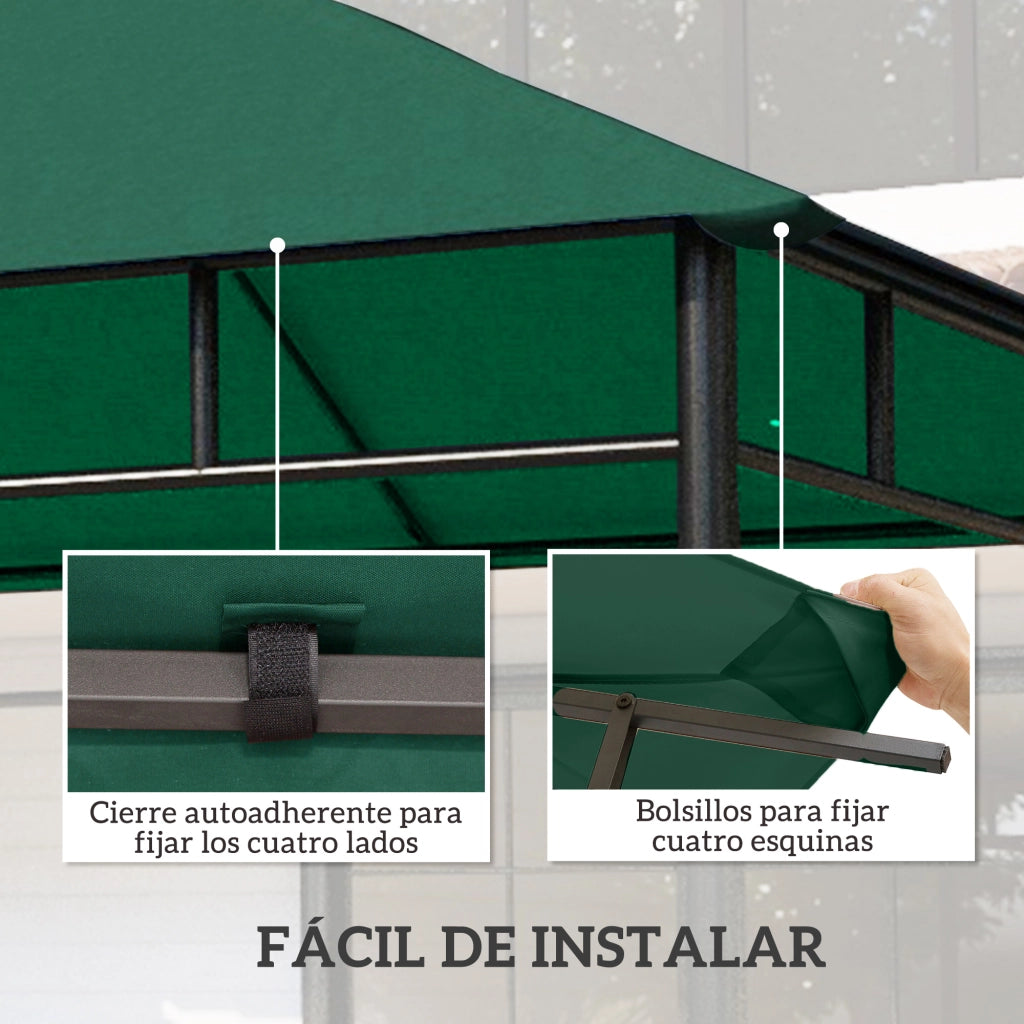 Copertura Gazebo Giardino 300x300 cm ¨C Minimal ¨C Verde