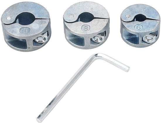 Stoppi per tavolo - Profondità di tavolo stop clip - Design aperto - 6 mm 8 mm 10 mm - Anelli di arresto metallici - Adatto per legno - Accessori per...