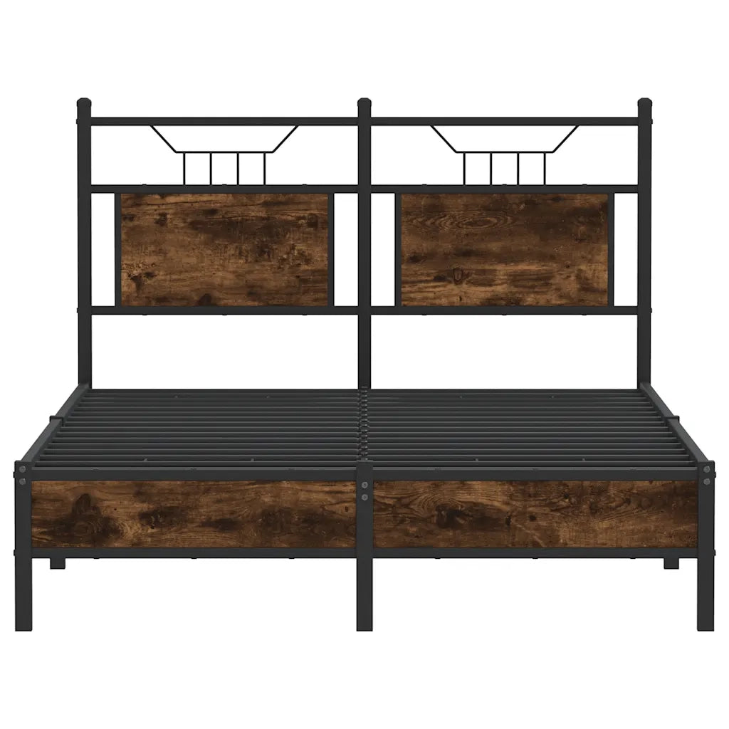 Giroletto senza Materasso-Struttura Letto Rovere Fumo 120x200 cm in Truciolato 643090