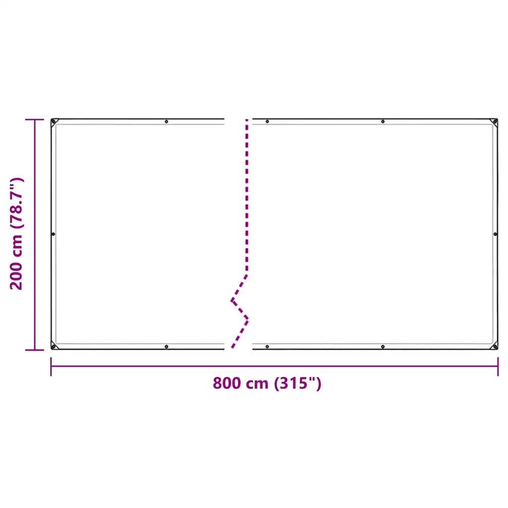 Copertura per Piante con Occhielli 2x8 m in PVC 3308720