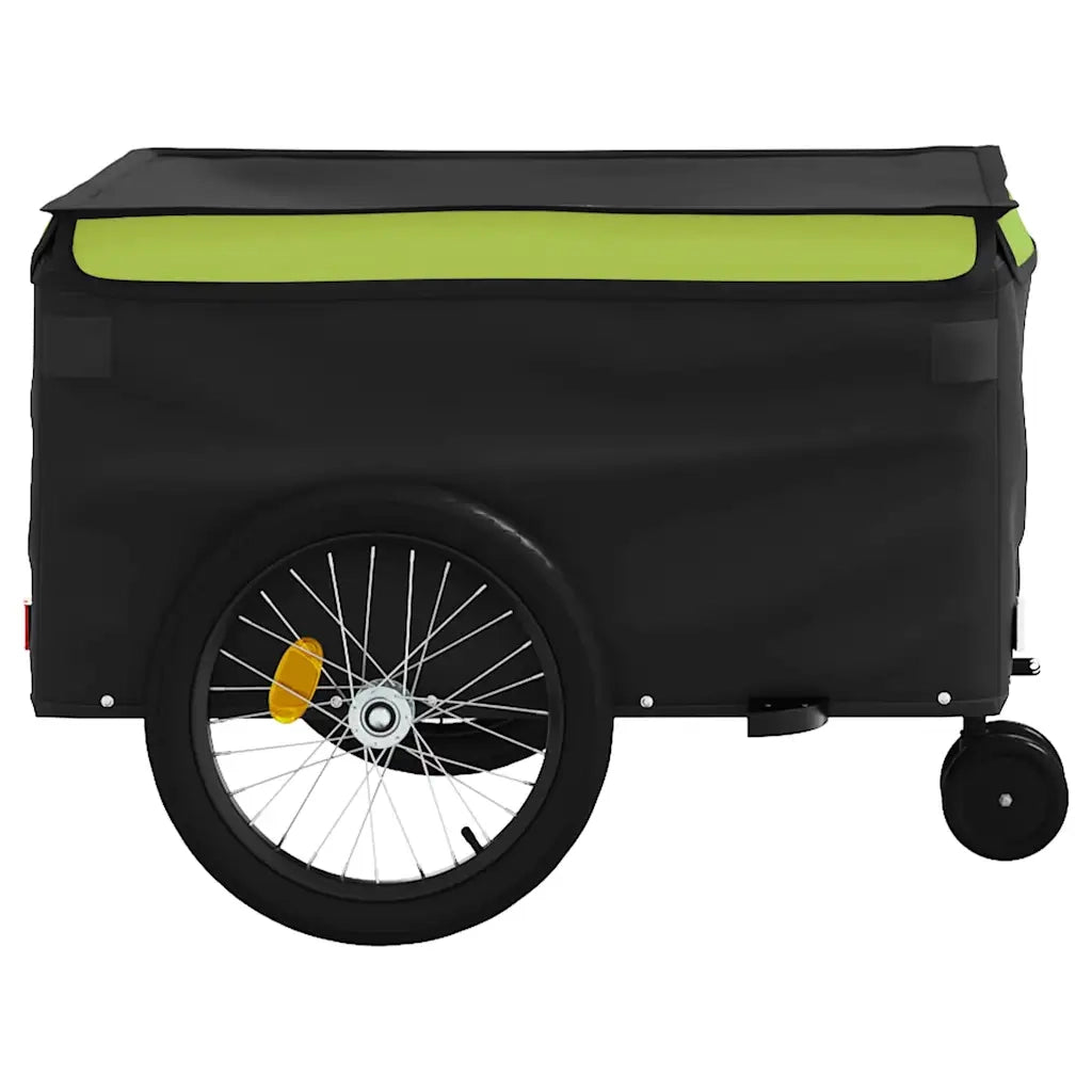 Rimorchio da Bici Nero e Verde 45 kg in Ferro 94116