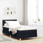 Letto a molle con cuscino Nero 100 x 200 cm Tessuto 3338820