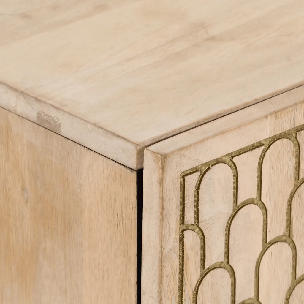 Credenza 60x33x75 cm in Legno Massello di Mango 358250
