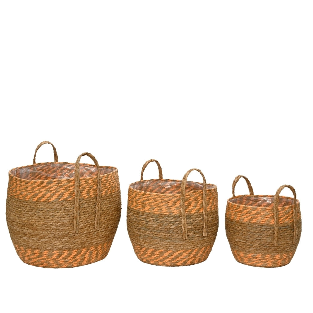 CESTA GRANDE D.38XH33CM IN RATTAN CON MANICO.
