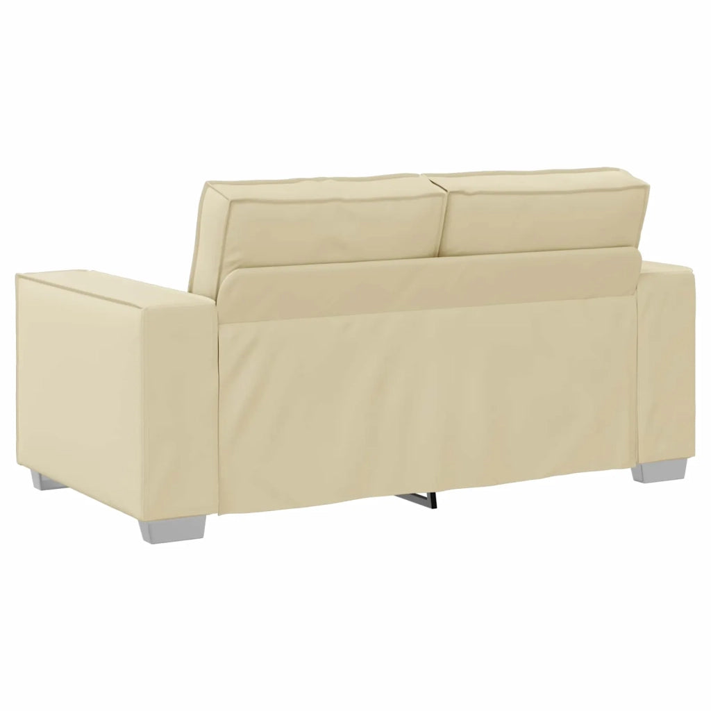 Divano a due posti Crema 160 cm Pelle Sintetica 4105046