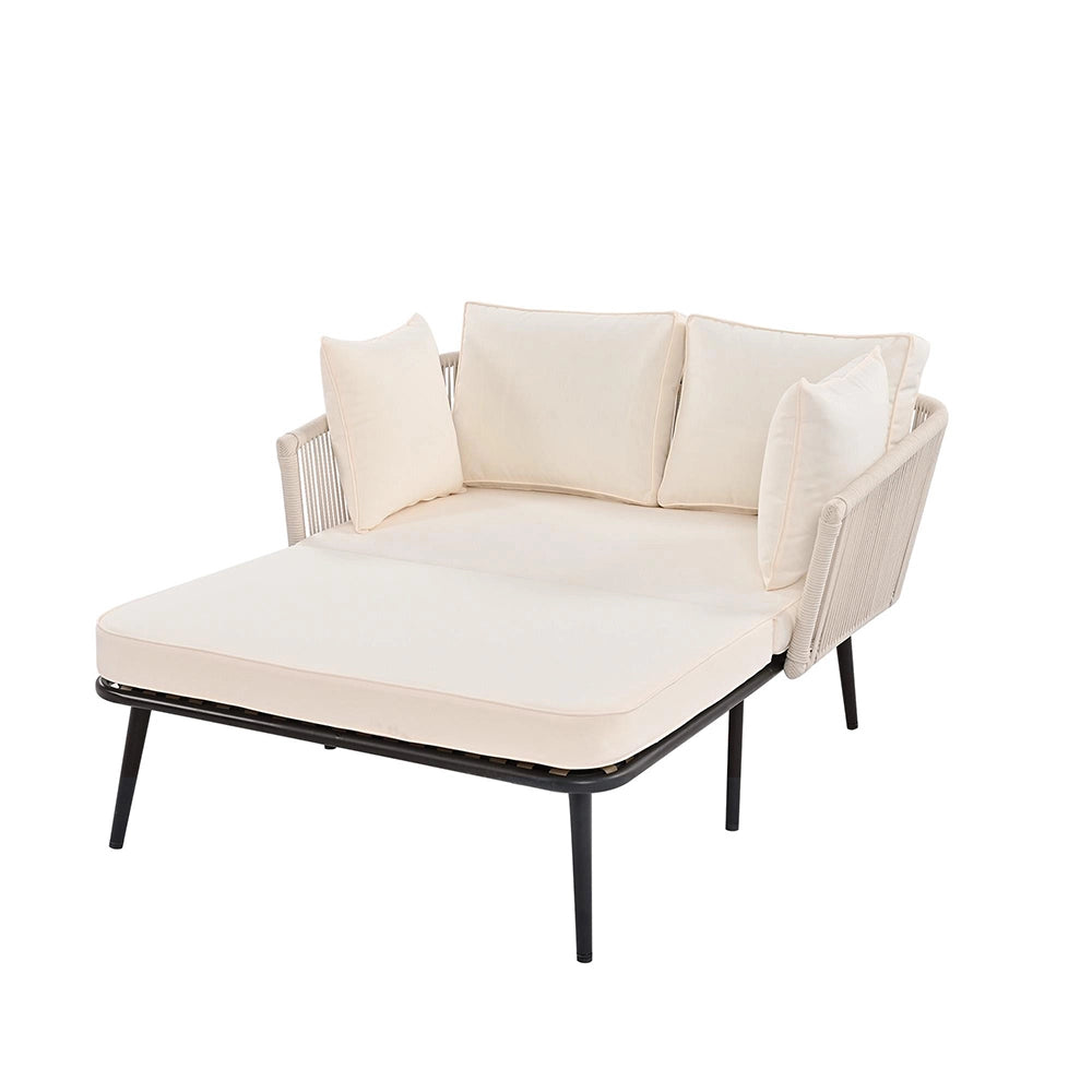 Set giardino - Xylo - 2 posti con cuscini lavabili beige