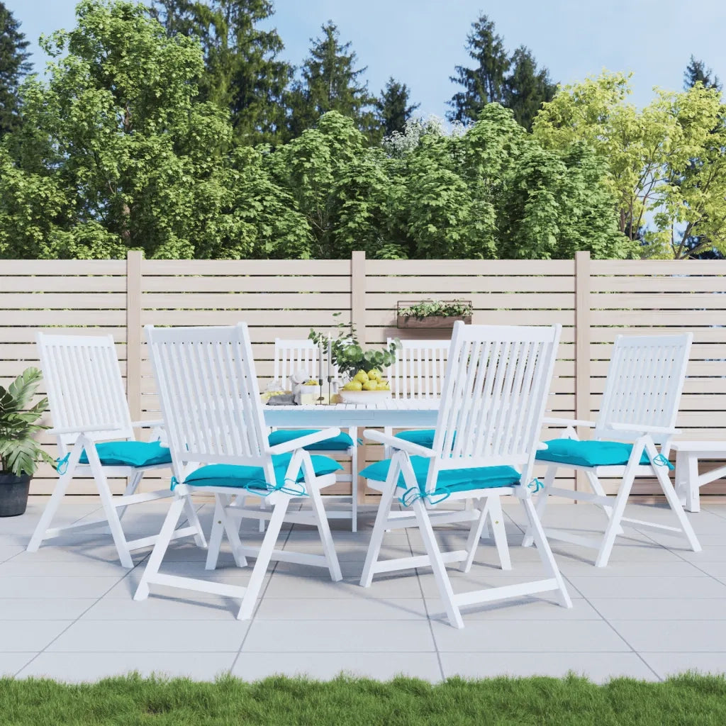 Cuscini per Sedia 6 pz | Cuscini per sedie Turchese 50x50x7 cm Tessuto Oxford