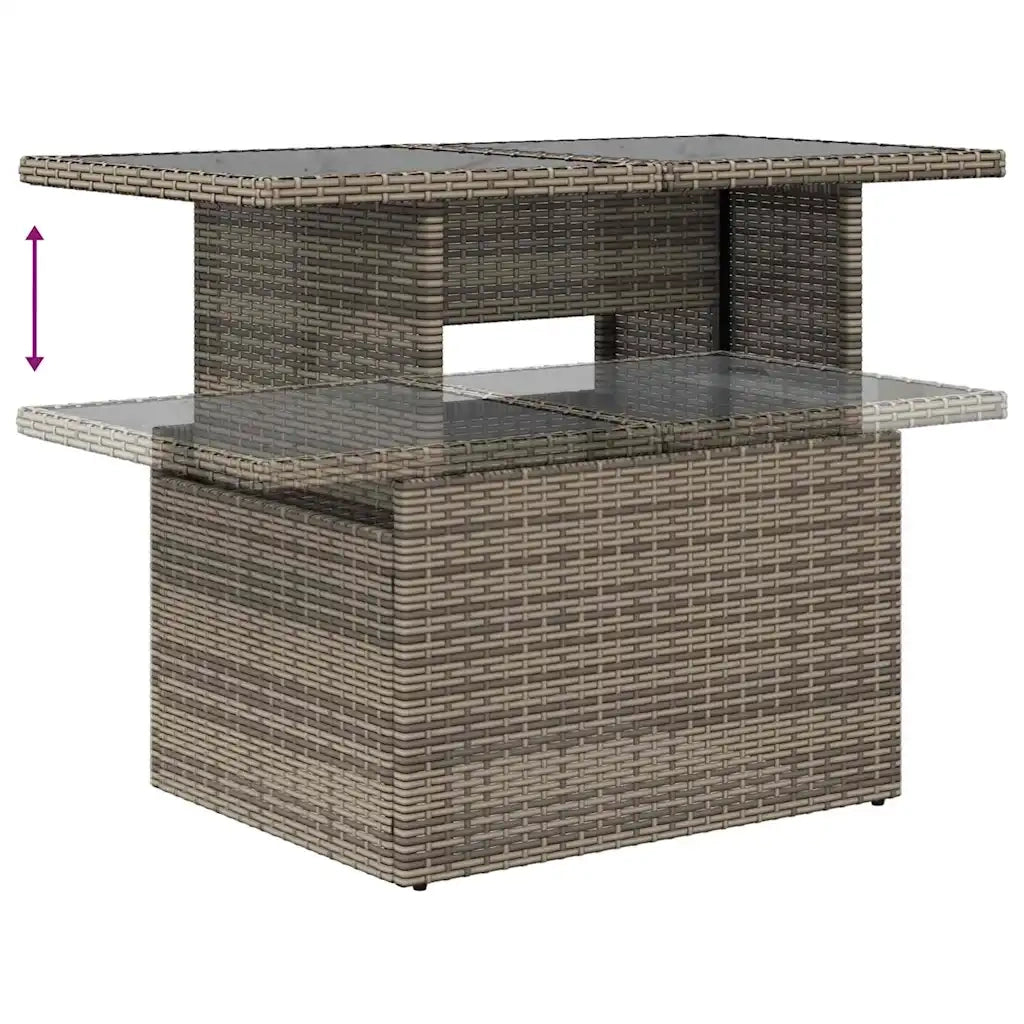 Set Divano da Giardino con cuscino 9 pcs Grigio polyrattan 3348665
