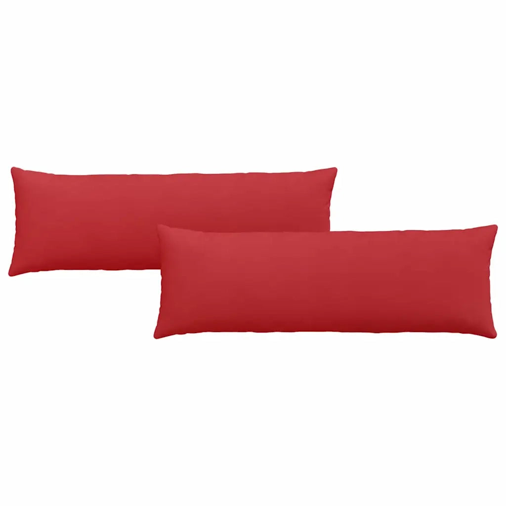 Cuscini da Divano 2 pz | Cuscini per sedie Rosso 120 x 40 cm Tessuto