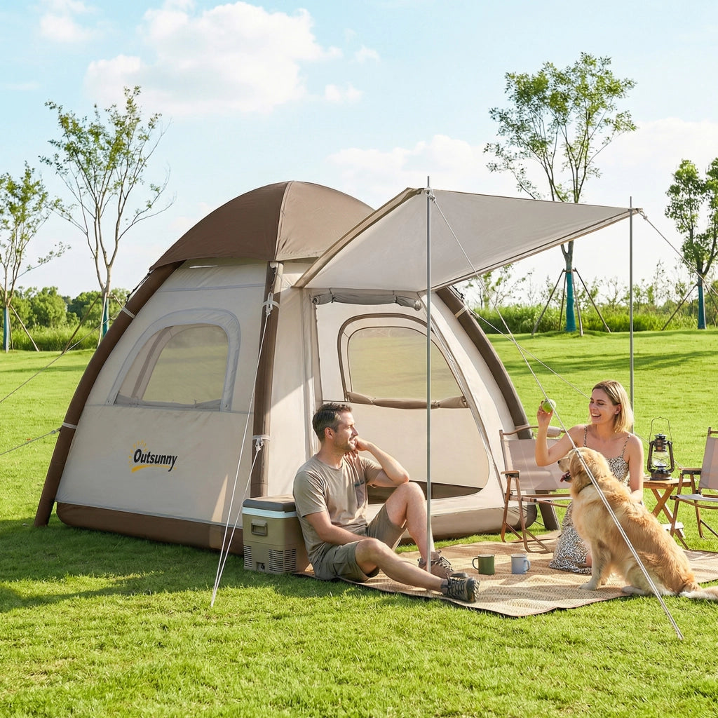 Tenda gonfiabile 3 persone ¨C Minimal ¨C Verde, mesh, con pompa