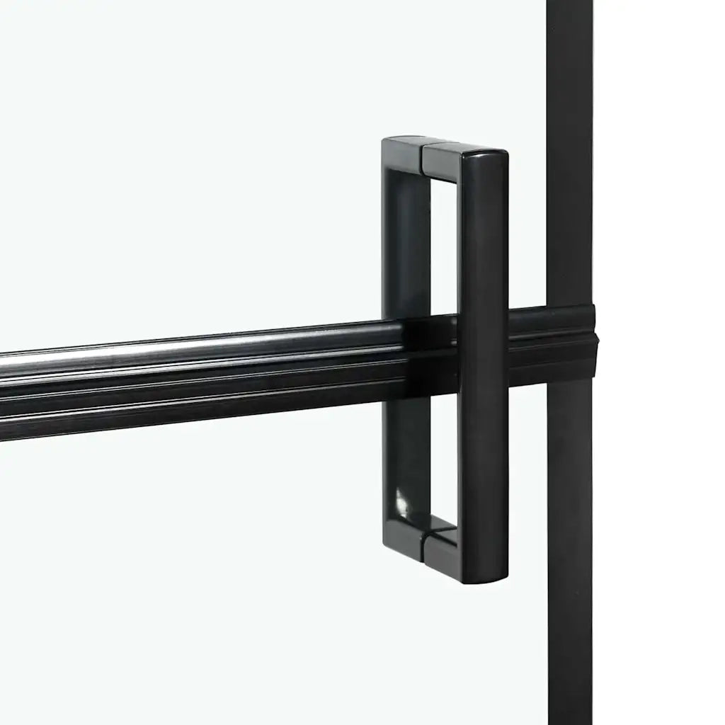 Schermo per Bagno e Doccia Nero e trasparente 100 x 68 x 128 cm 42018554